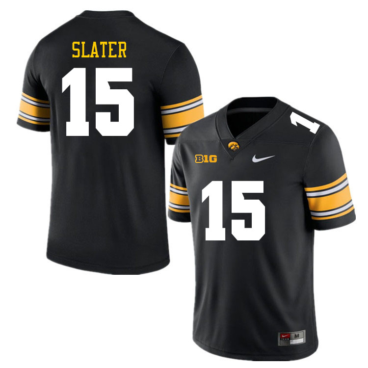 Iowa Hawkeyes #15 Duke Slater College Football Jerseys Stitched Sale-Black
